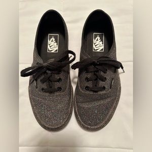 Van’s Black Glitter Shoe. W 7.5/M 6.0